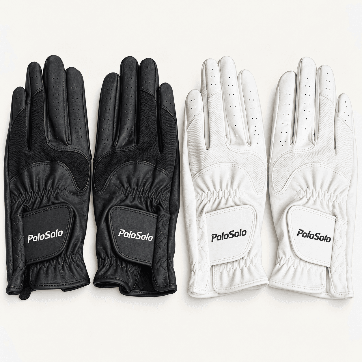 PoloSolo black and white riding-glove reference visualisation